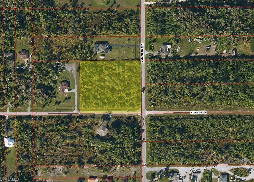 Map / location with property parcel outlined