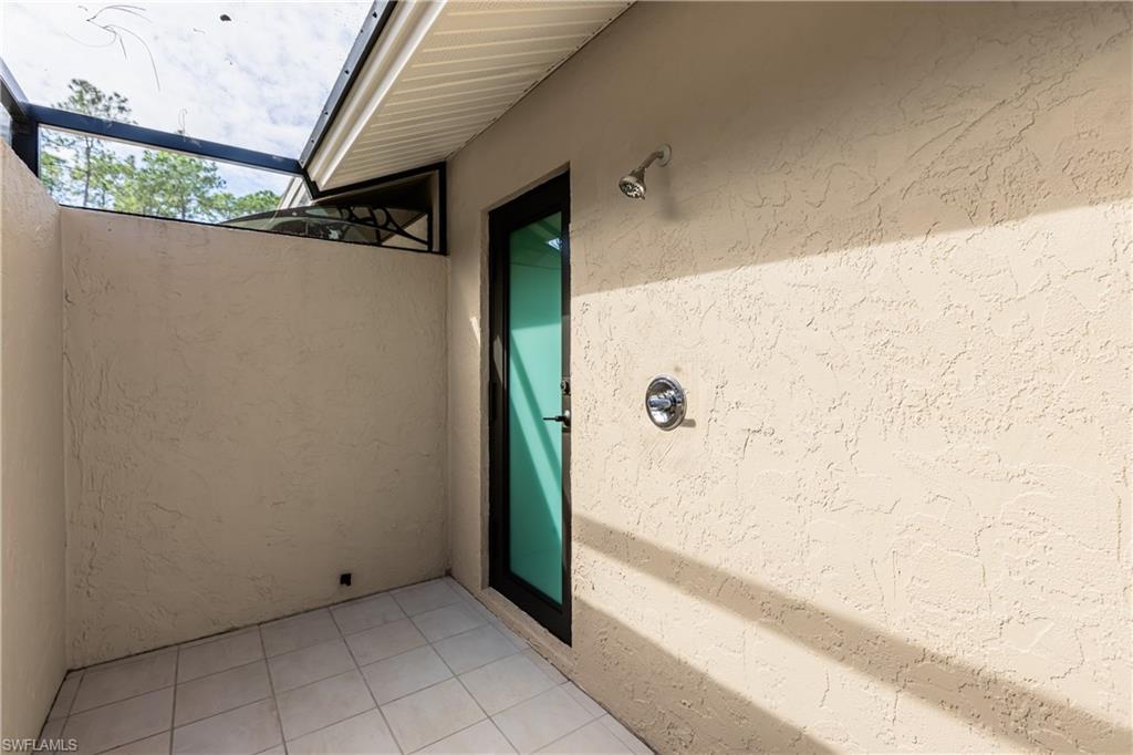 Outdoor heated shower