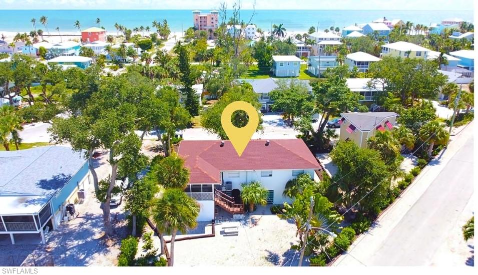 Aerial view featuring a water view VIRTUALLY EDITED