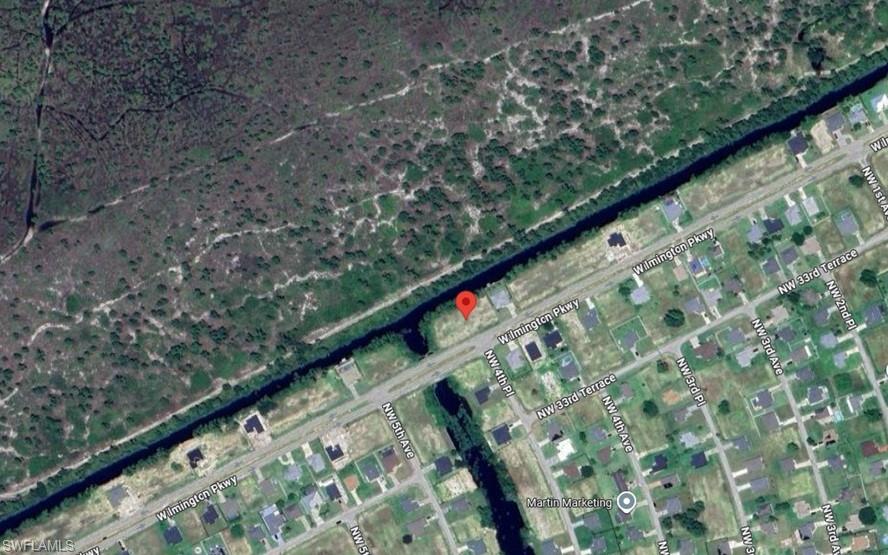 Aerial overview of property's location
