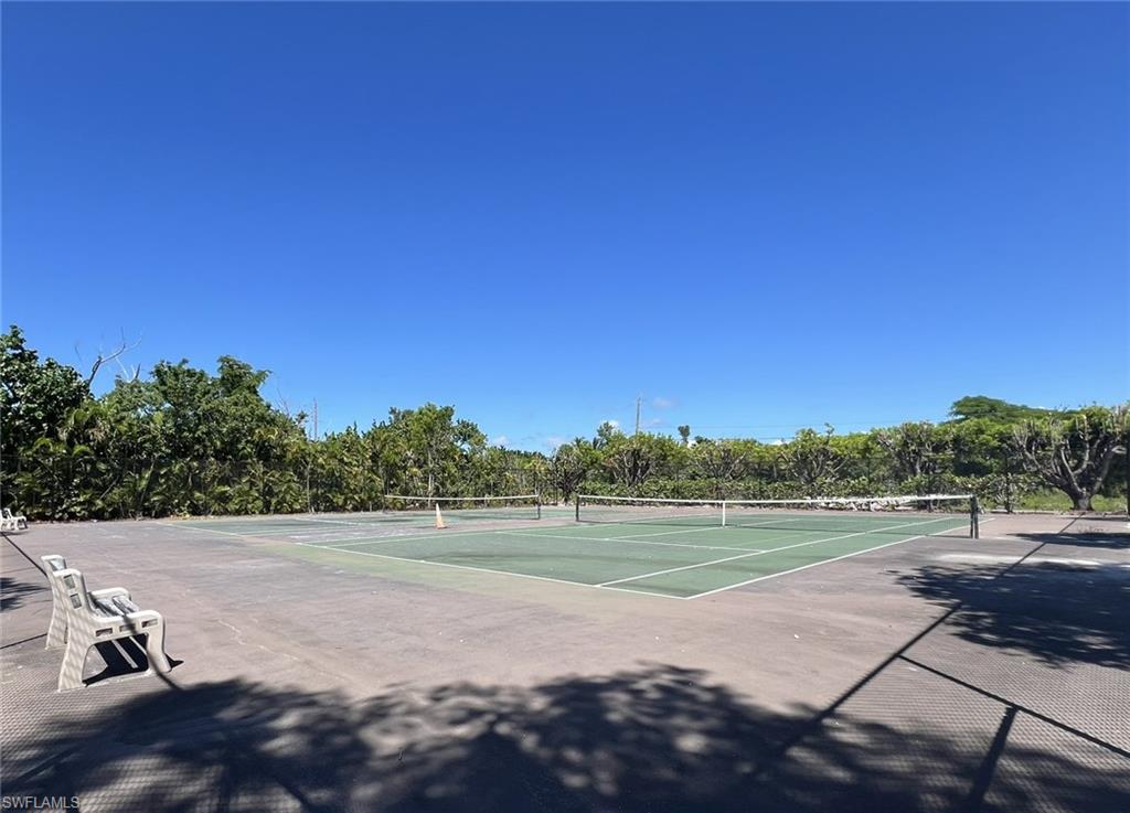 View of tennis court