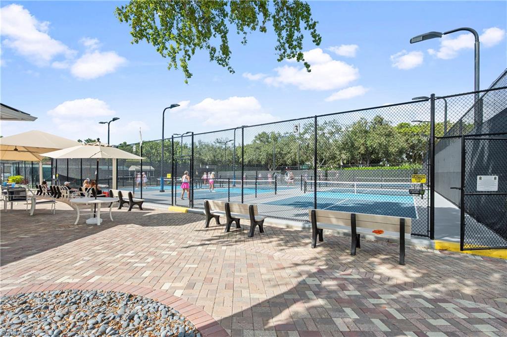 View of tennis court