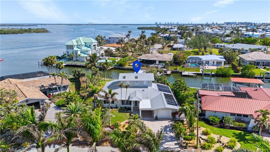 Aerial view with a water view  -Virtually enhanced image