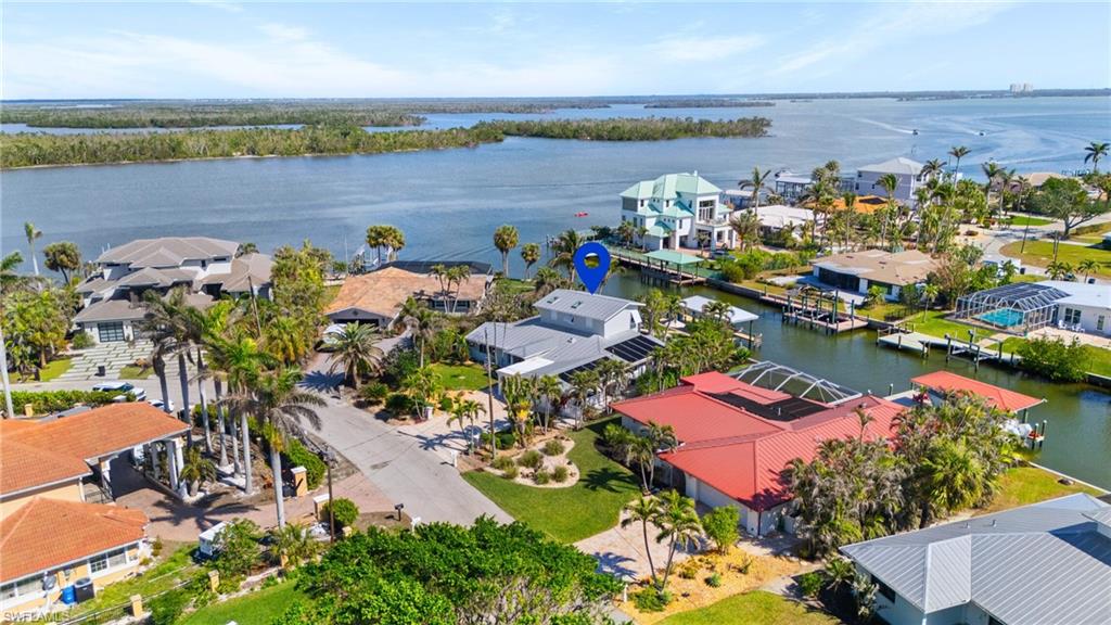 Aerial view with a water view -Virtually enhanced image
