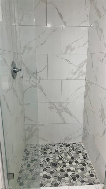 Bathroom featuring a stall shower