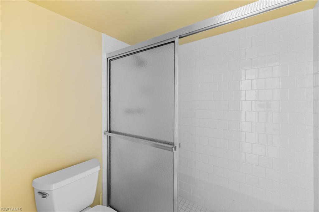 Bathroom with a shower stall