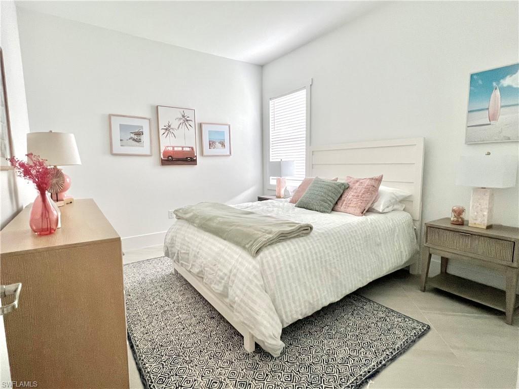 View of tiled bedroom