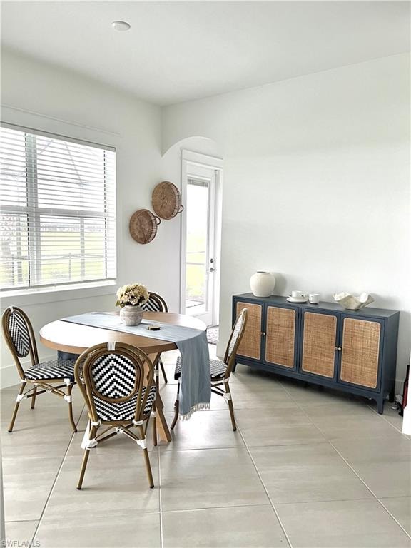 Dining room with a wealth of natural light