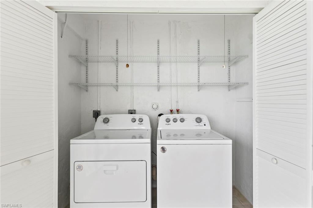 Laundry area with independent washer and dryer
