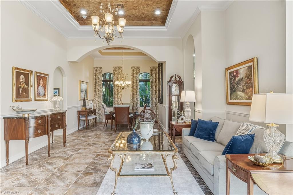 Living room with view to dining area