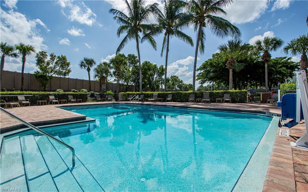 Community pool featuring a patio area