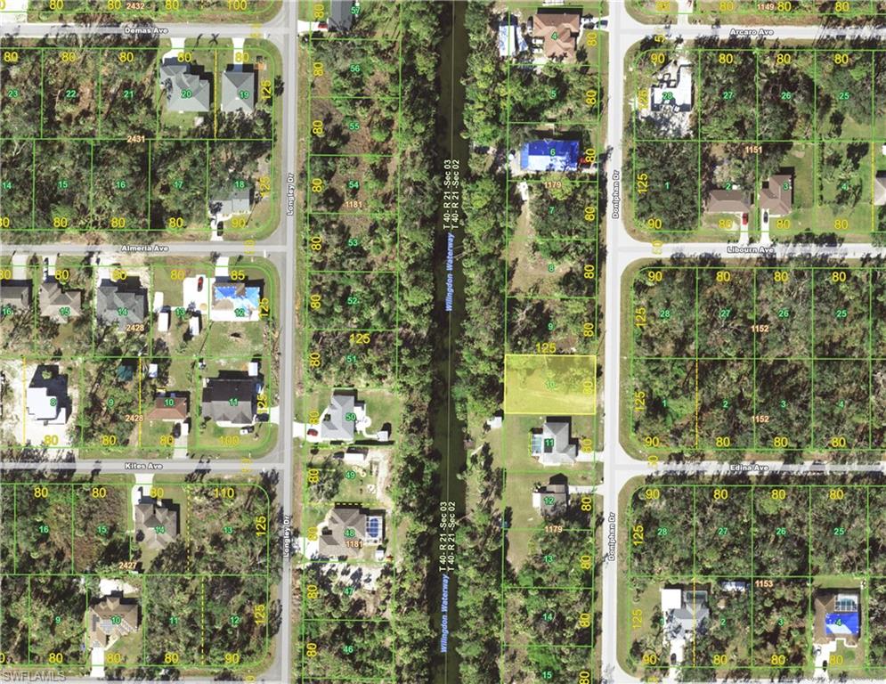 Aerial view of property's location