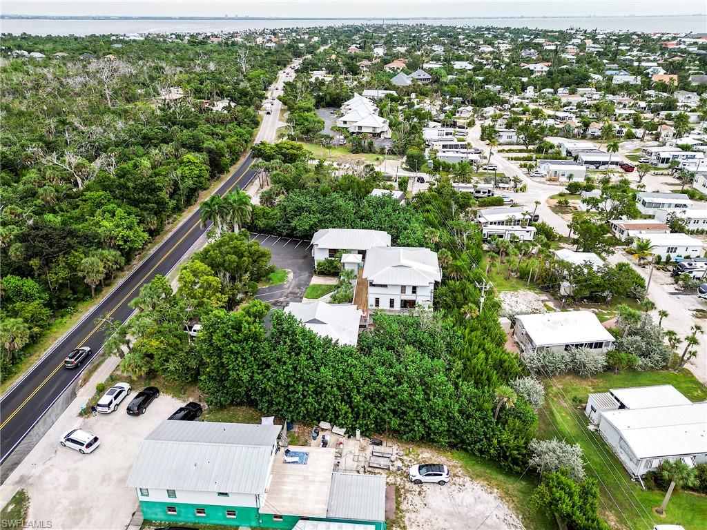 Aerial view of residential area