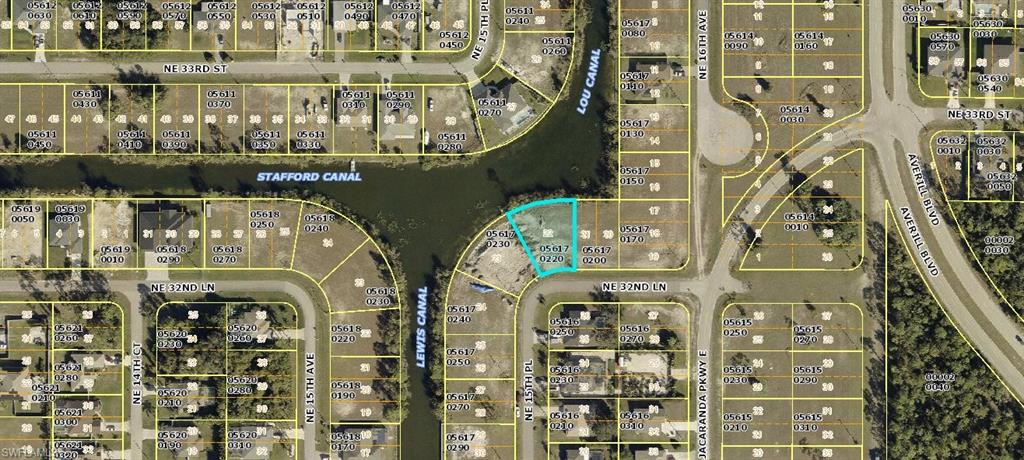 Aerial map of property and surrounding area