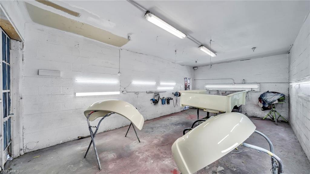 Misc room with unfinished concrete floors