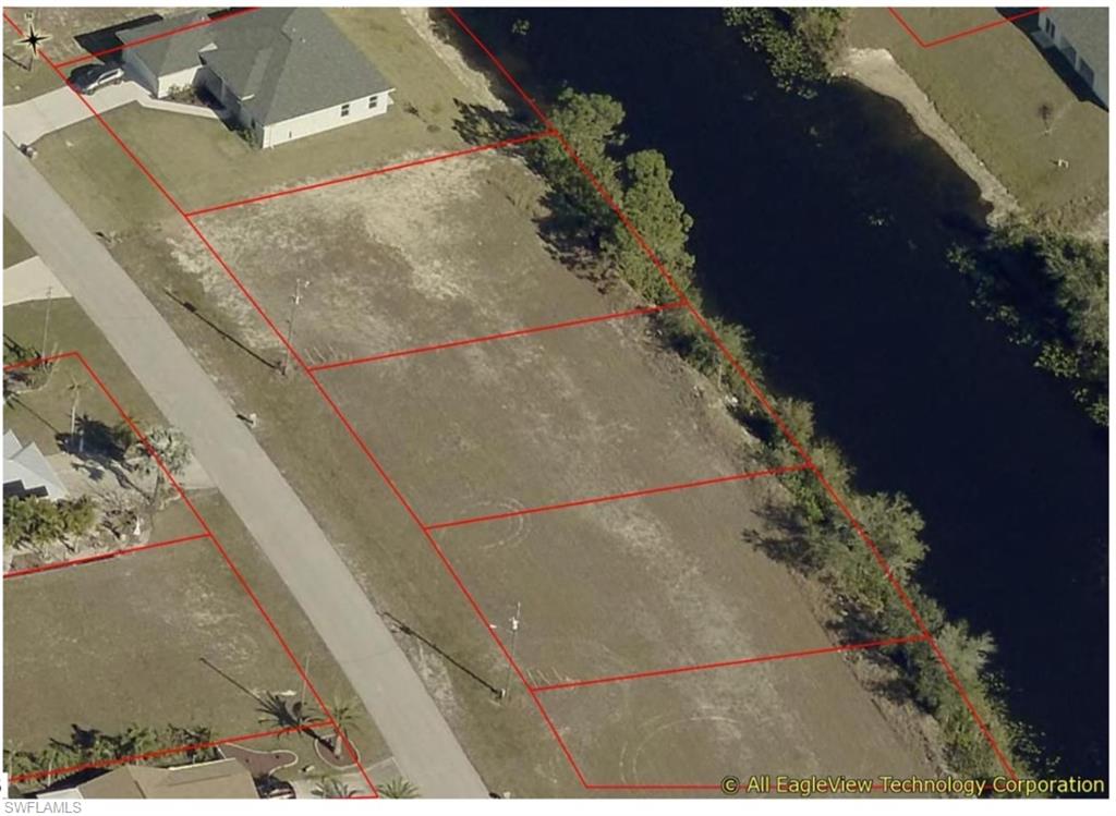 Aerial overview of property's location with property boundaries highlighted