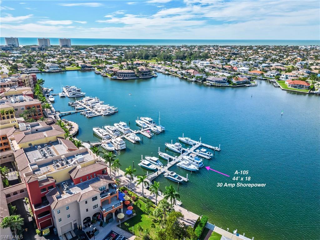 Drone / aerial view of a nearby body of water