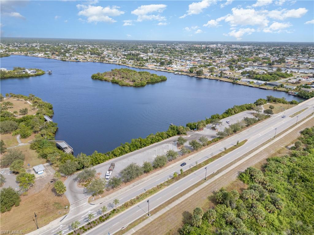 Bird's eye view of a large body of water