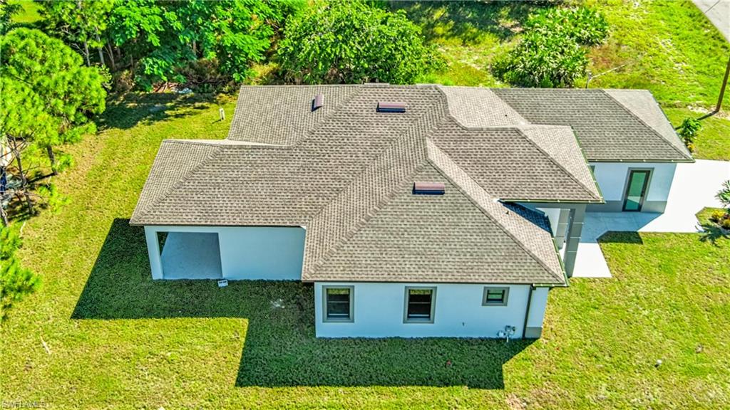 View from above of property