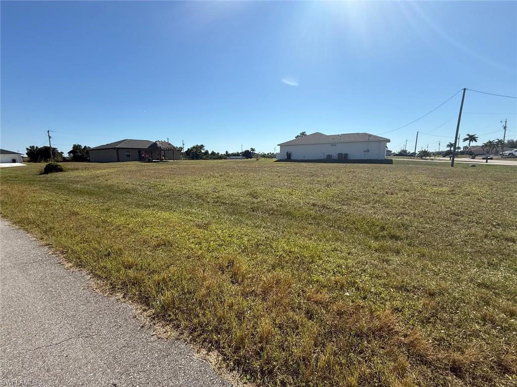 View of grassy yard