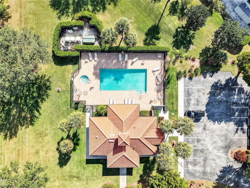 Aerial view of clubhouse
