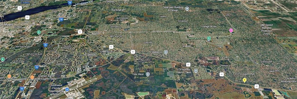 Aerial overview of property's location