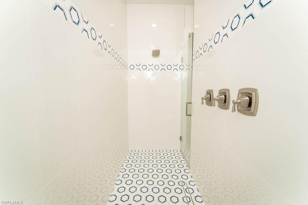 Bathroom with a stall shower