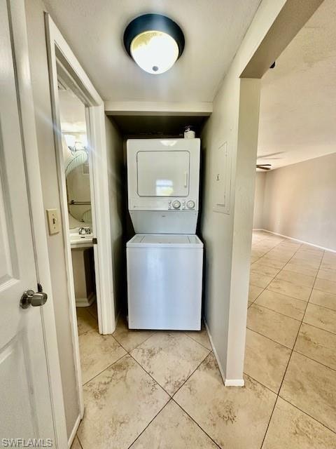 Just outside of hall bathroom