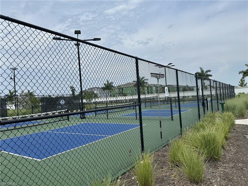 View of tennis court