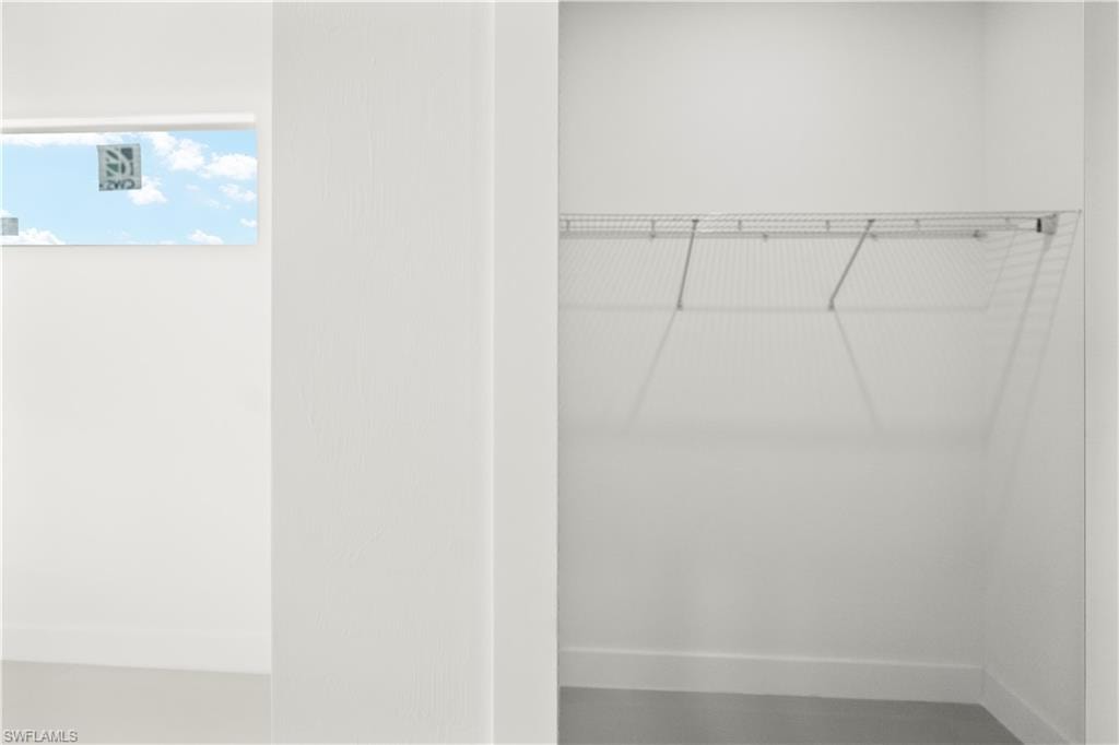 View of walk in closet