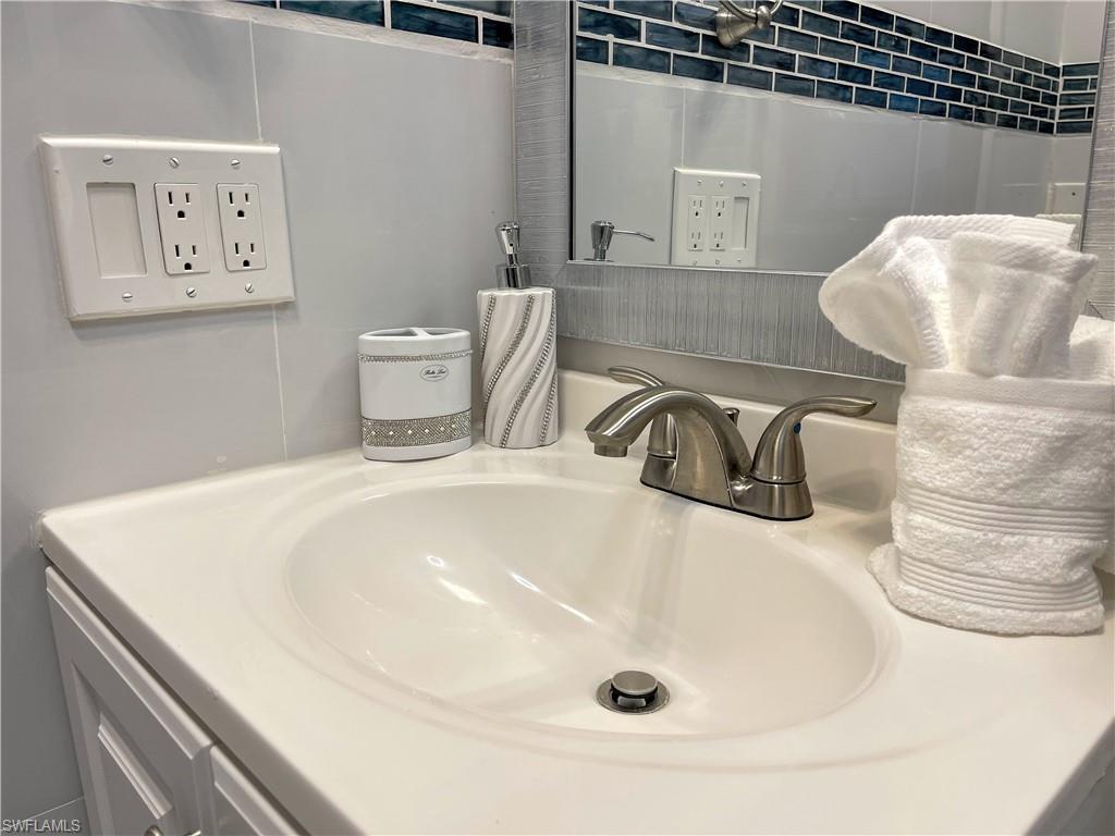 Bathroom view of vanity