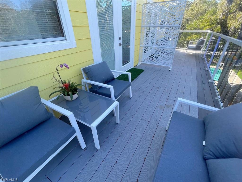 View of wooden terrace