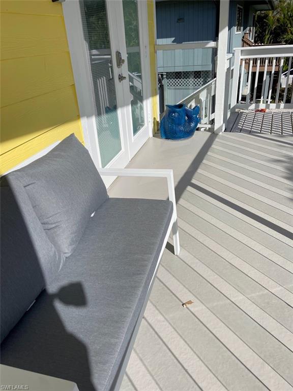 Deck with french doors