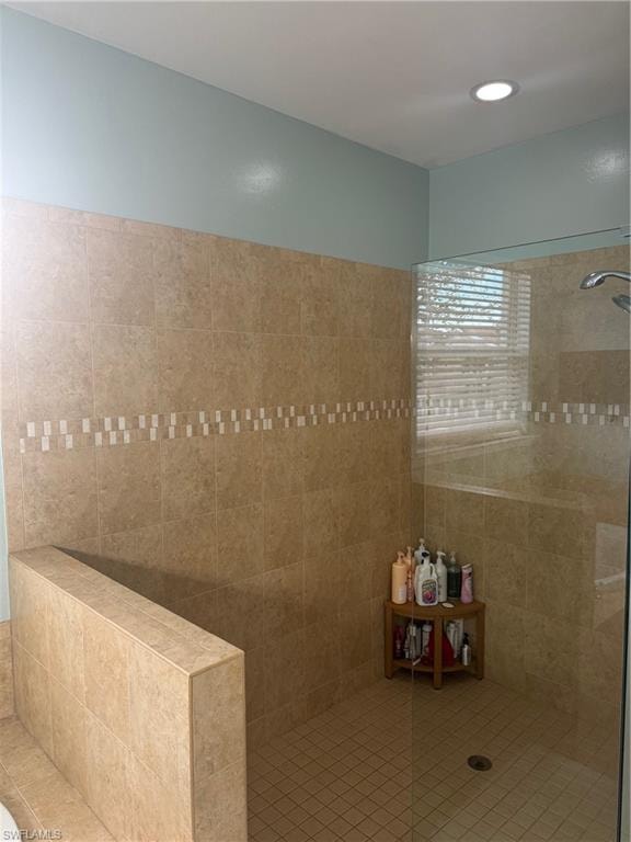 Walk in master shower