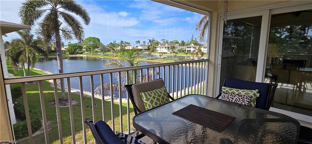 Screened Lanai with a water view