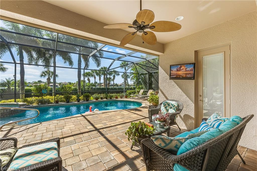 Beautiful lanai with electric shutters.