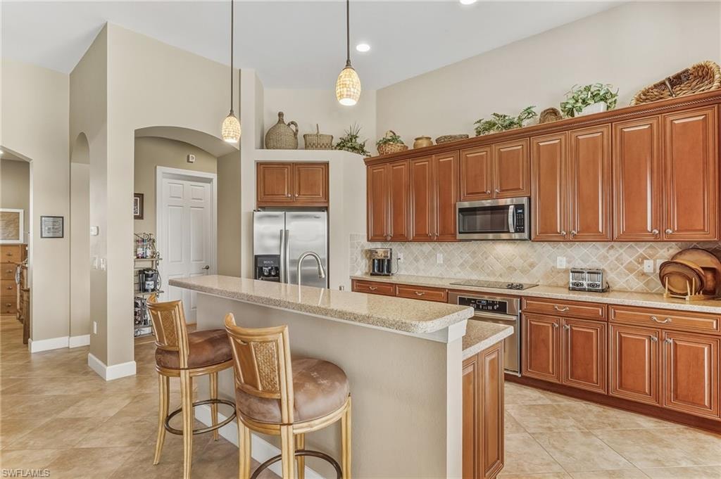 Open kitchen.