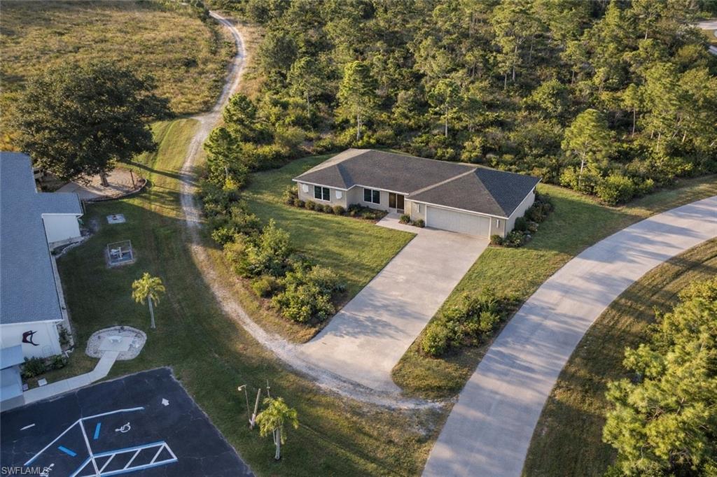 View from above of property