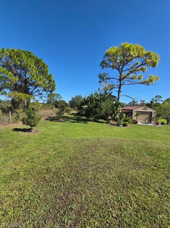 View of grassy yard