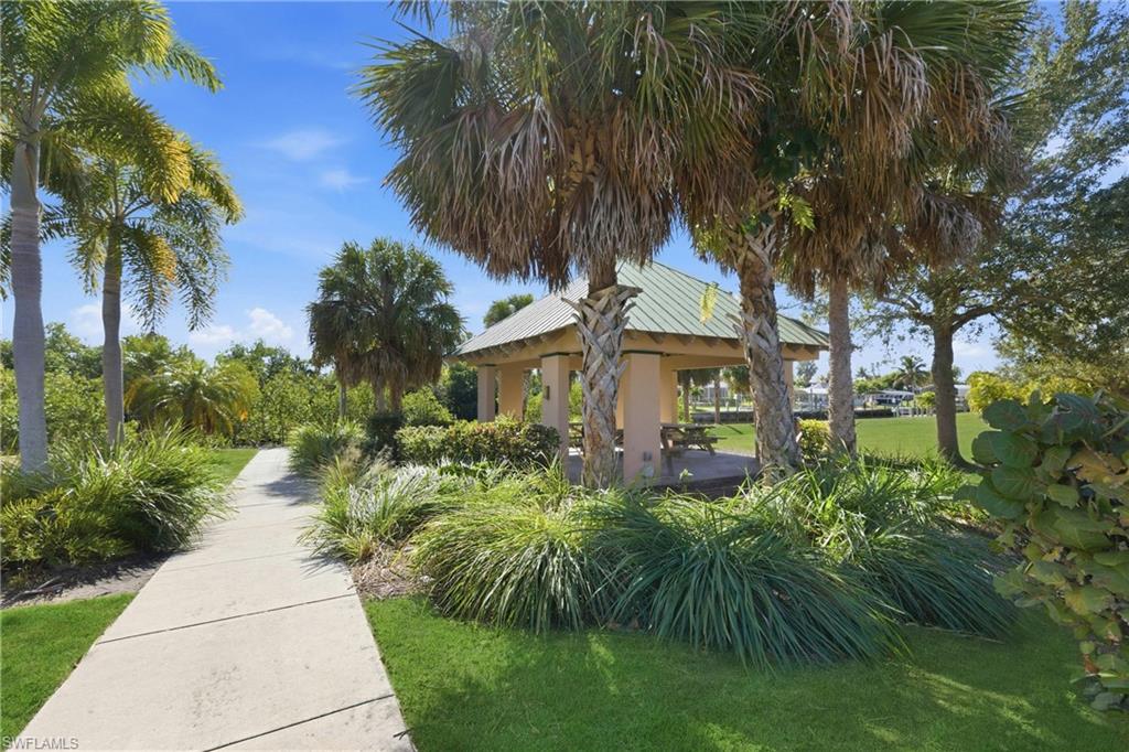 Surrounding community with a patio area