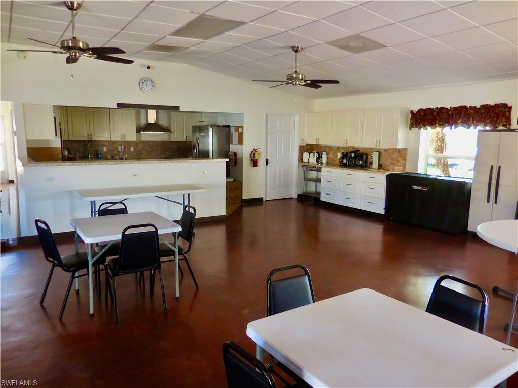 Clubhouse kitchen and serving area