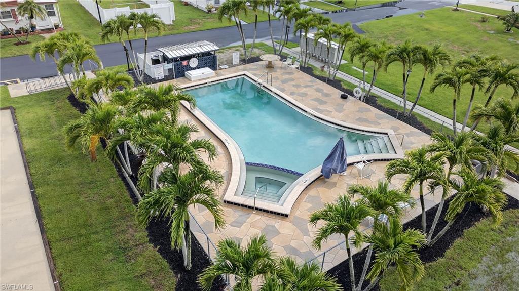 View of pool pool and  hot tub