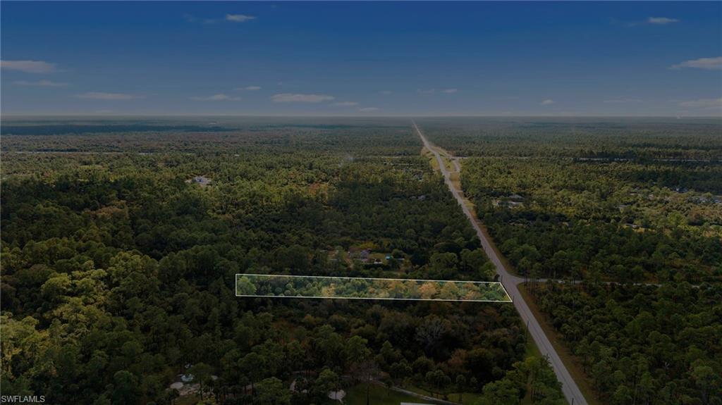 View of property location featuring a heavily wooded area and property parcel outlined