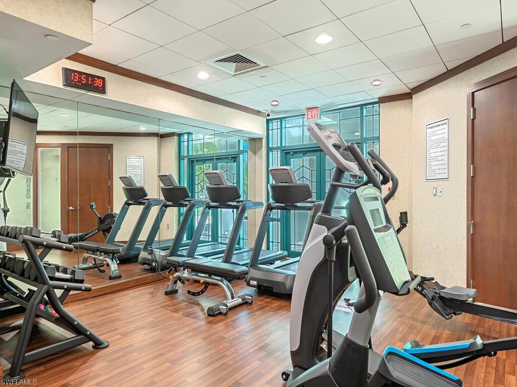 Claridge fitness room