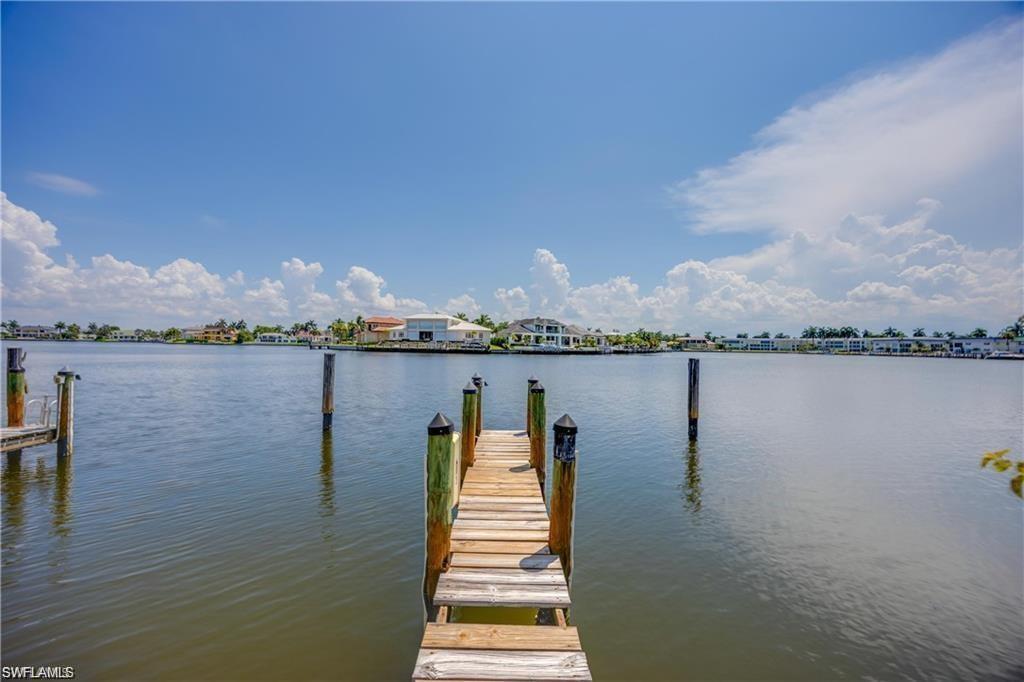 Dock with a water view