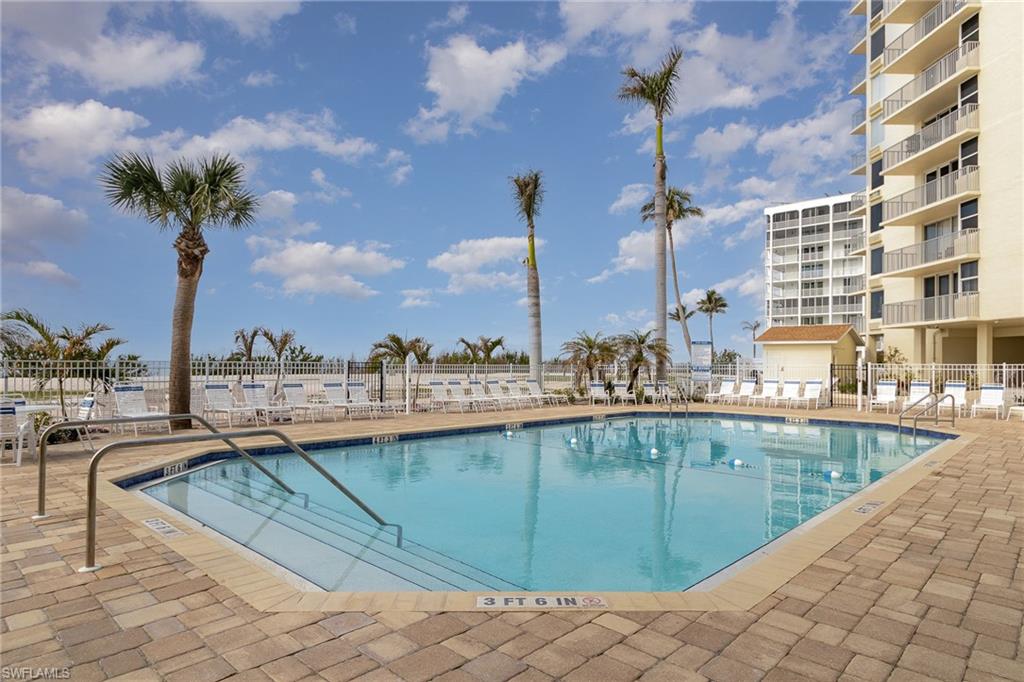 Community pool and patio area