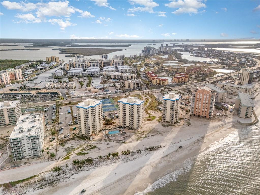 Wider view of condo complex from the Gulf