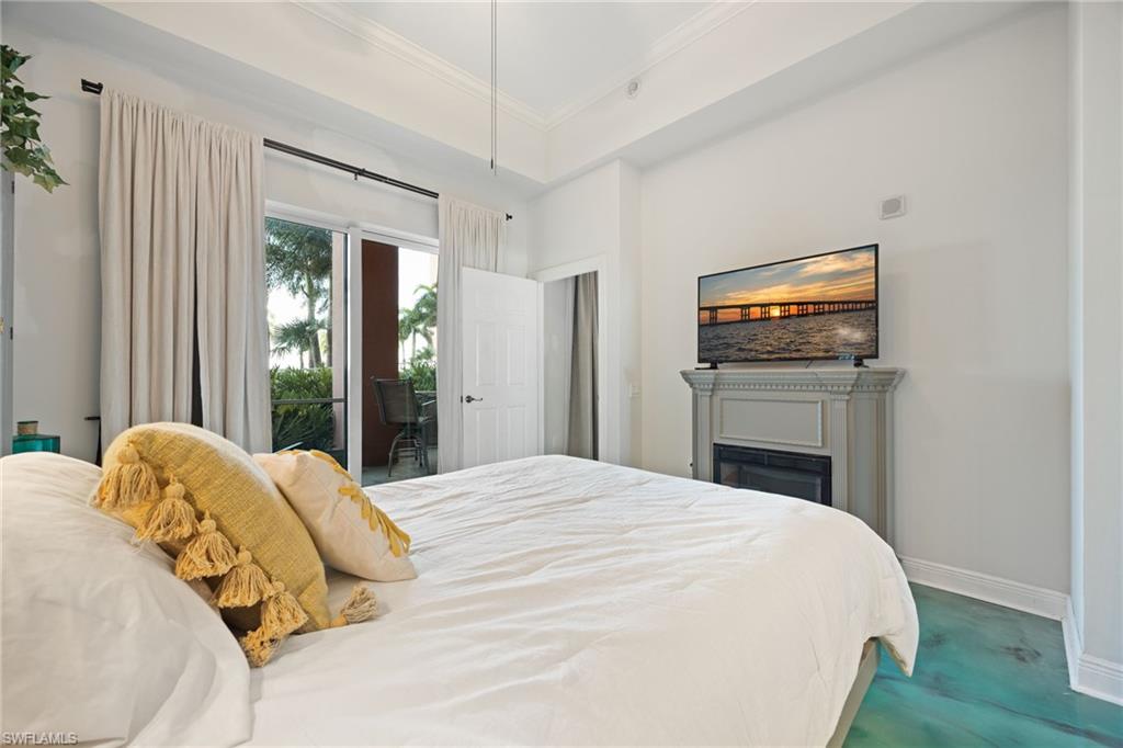 Master Bedroom with sliding glass door to patio area