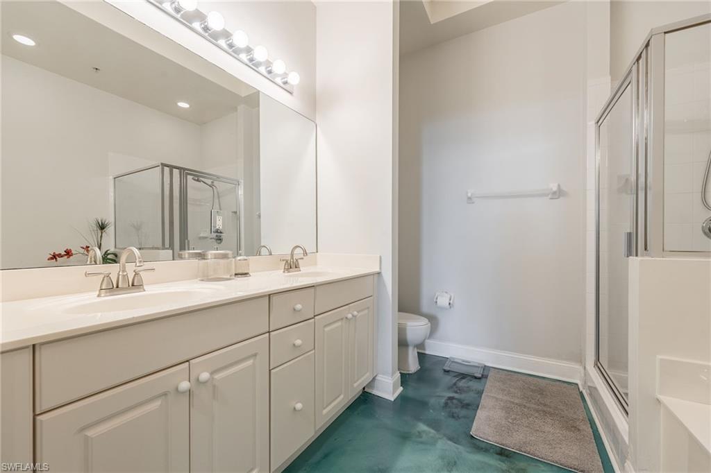 Master bathroom with separate tub & shower , and double vanity