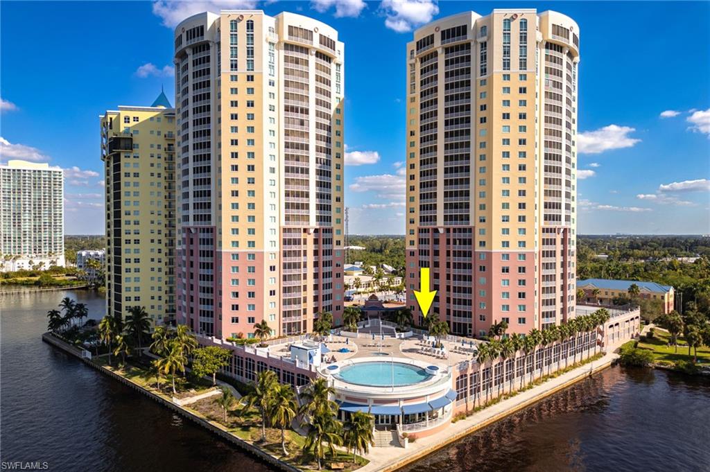 View of property featuring a water view